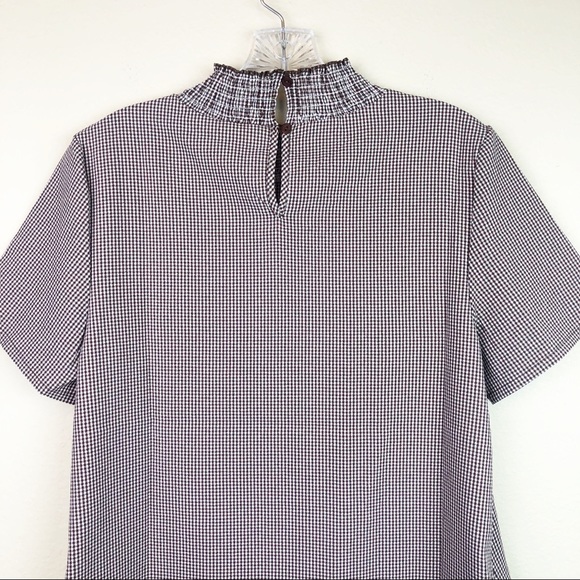 🔥3 for $30 Gingham Mock Neck Plaid Skater Dress - Picture 7 of 8